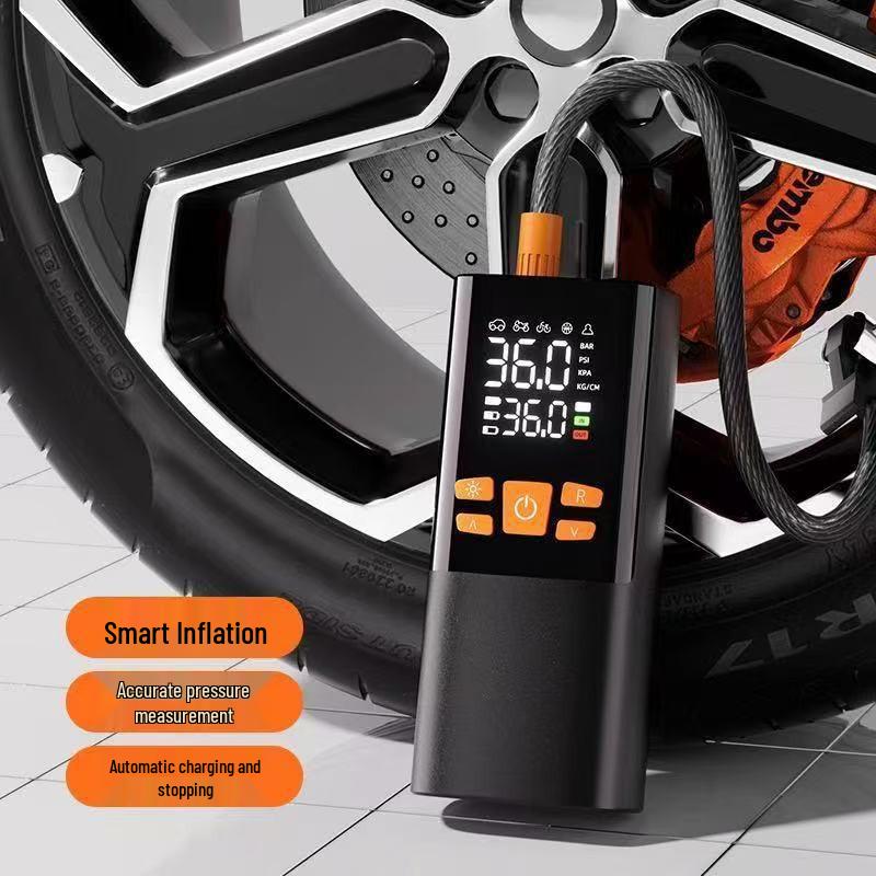Portable Mini Wireless Car Tire Inflator with Digital Display