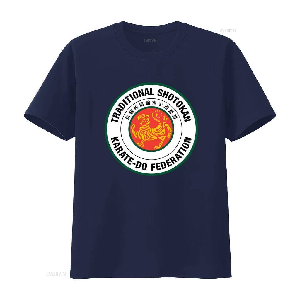 New Traditional Shotokan Karate Do Federation Japan Martial Arts Mens Black T Shirt Size S 5XL vintage Washed graphic Slightly