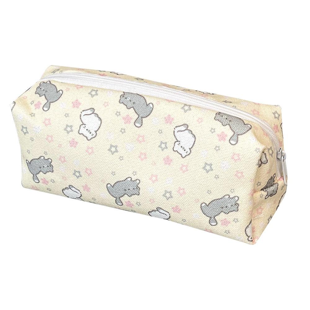 Cute Tulip Cat Bow Pen Bags Transparent Student Stationery Organizer Cartoon Pencil Case  Gifts