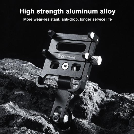 Aluminum Alloy Phone Holder Anti-Shake High Stability Simple Installation Universal Motorcycle Bike Handlebar Phone Mount Bracket