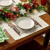 4 Pcs Wrinkle-Proof Nutcrackers Christmas Placemats Soft Tablecloth Christmas Table Mats  Party