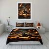 Warrior amidst fiery streaks. Bedding sets Duvet cover sets Duvet covers Pillowcases(1 * Duvet Cover 2 * Pillowcases, without duvet insert)