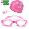 Youyou Anti-Fog HD Waterproof Swimming Goggles & Cap Set for Men and Women - Fashionable Adult Eye Protection.