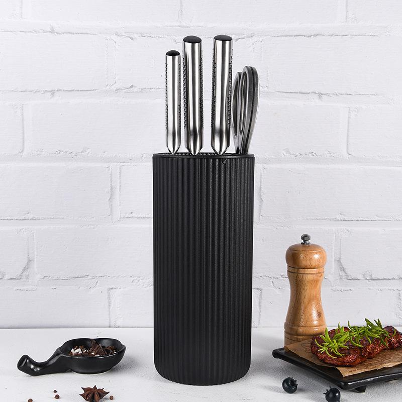 BOLTIFY Kitchen Knife Holder Stand for Kitchen Chef Ceramic Knife Inserted Plastic Knife Holder Bucket Kitchen Storage Tools