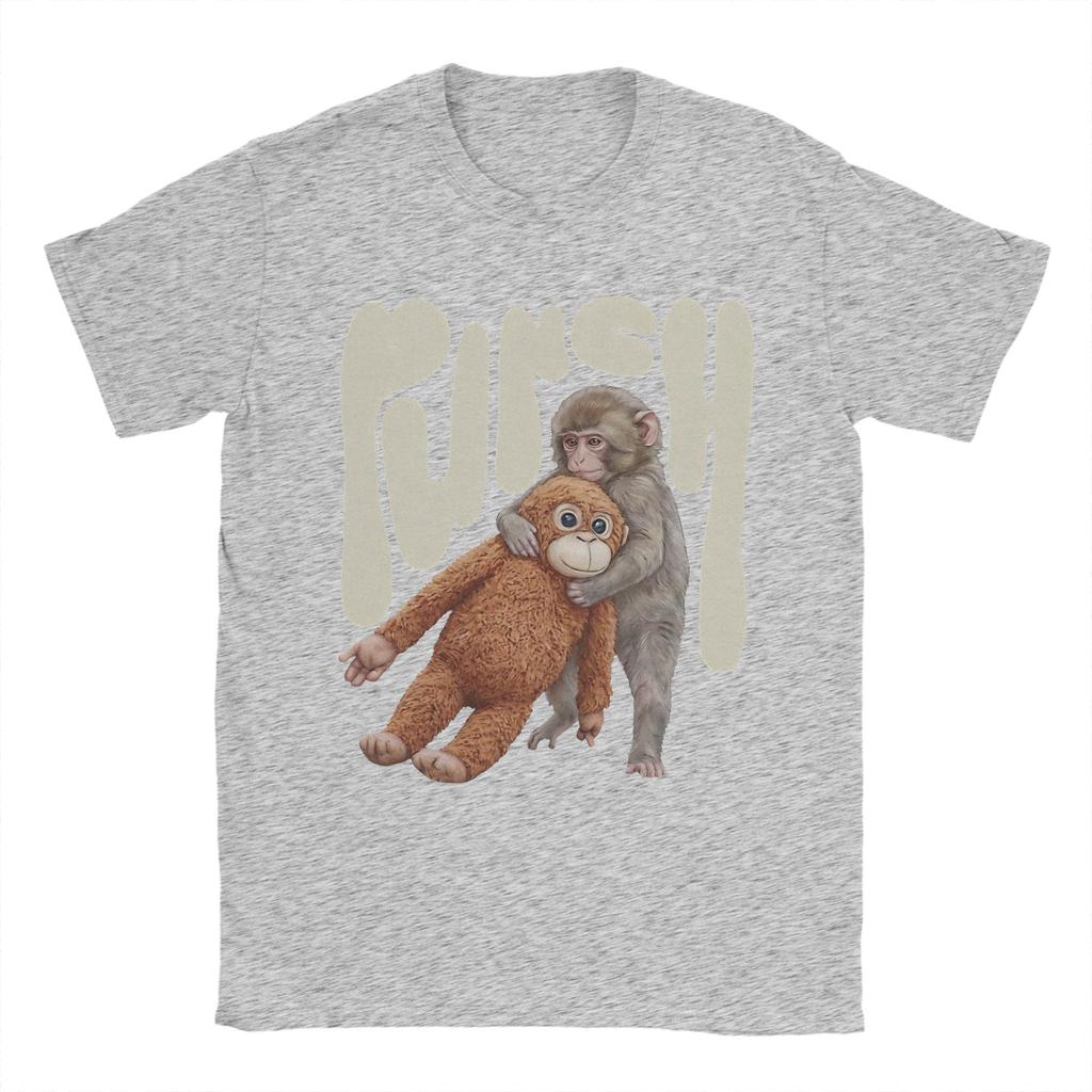 Punch Baby Monkey Team Punch The Monkey Cute T Shirt for Unisex Cotton Funny TShirts Round Collar Tee Shirt Short Sleeve Tops New