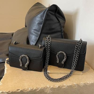 Bacchus Kette kleine quadratische Tasche neu leicht luxuriös vielseitig hochwertig Nische Mode Schulter Umhängetasche