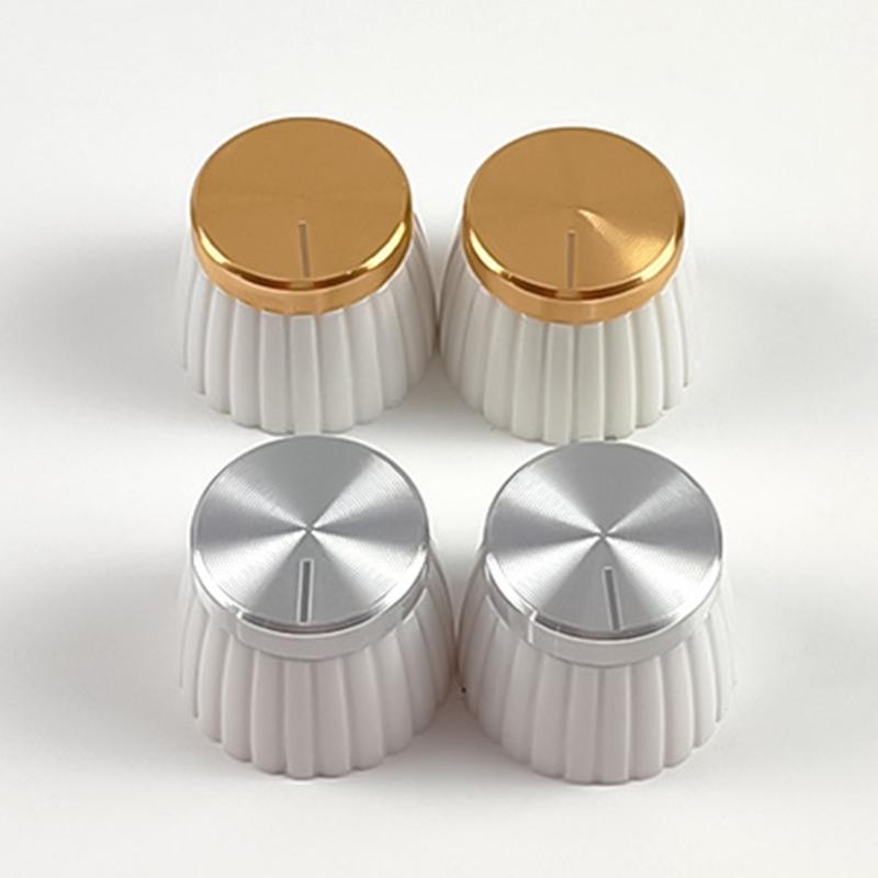 2Pieces Aluminum Reinforced Guitar Volumes Knobs High Accuracy Control Smooth Rotation Suitable for Live Performances