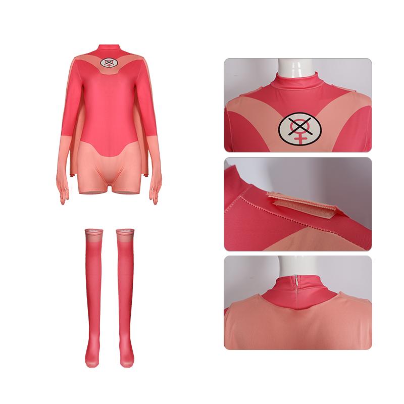 Invincible Atom Eve Cosplay Costume Jumpsuit Disguise For Adult Women Bodysuit Jumpsuit Cloak Outfits Halloween Carnival Suit
