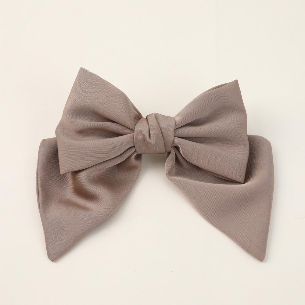 Satin Bowknot Hair Clip Spring Clip Hair Accessory Daily Wear French Hair Bow Clip Girls