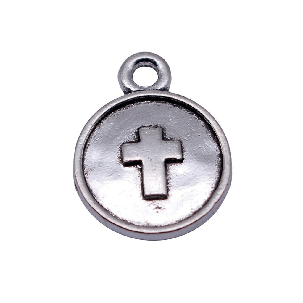Vintage Cross Charms Multi Color Alloy Pendants For Religious Christian Jewelry