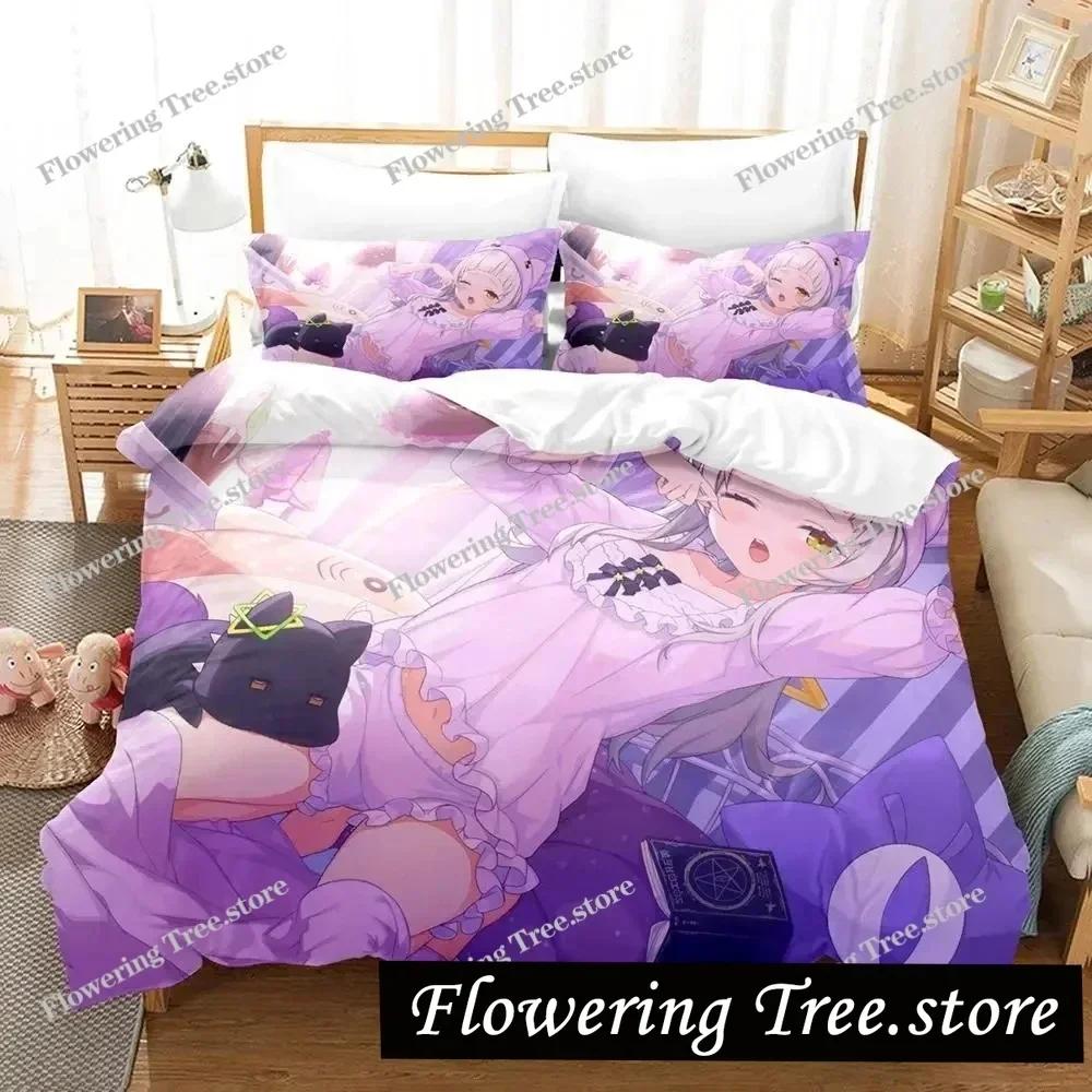 3D Print Anime Murasaki Shion Bedding Set Duvet Cover Bed Set Quilt Cover Pillowcase Comforter king Queen Size Boys Adult029963