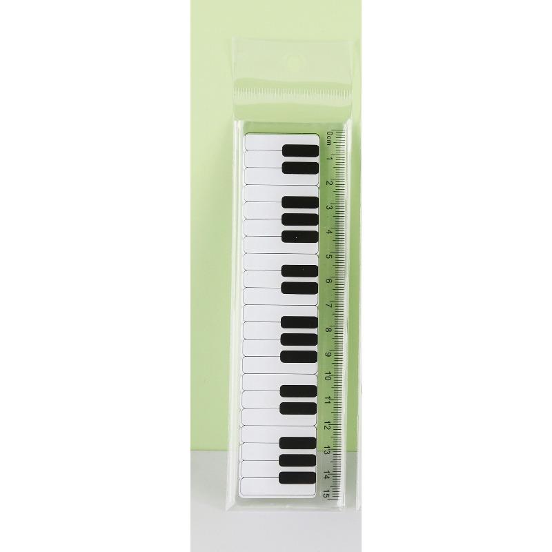 Creative Piano Keyboard Rulers Centimeter Scale 15cm Transparent Ruler Student Back To School Stationery