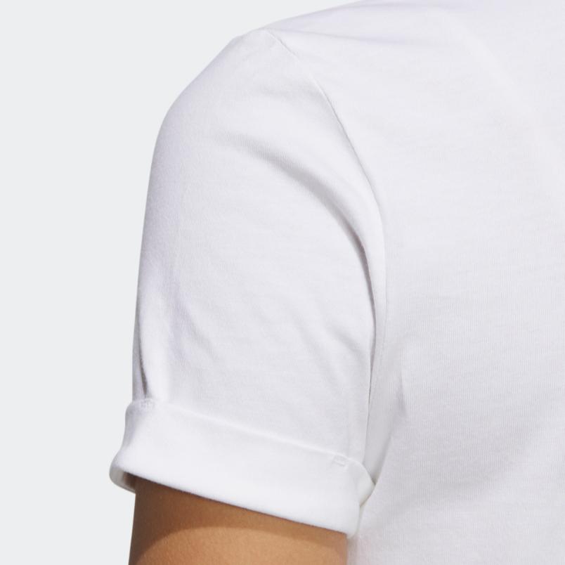 adidas Originals Adiclub Crop Top With Solid Logo Women Tops White IP1794