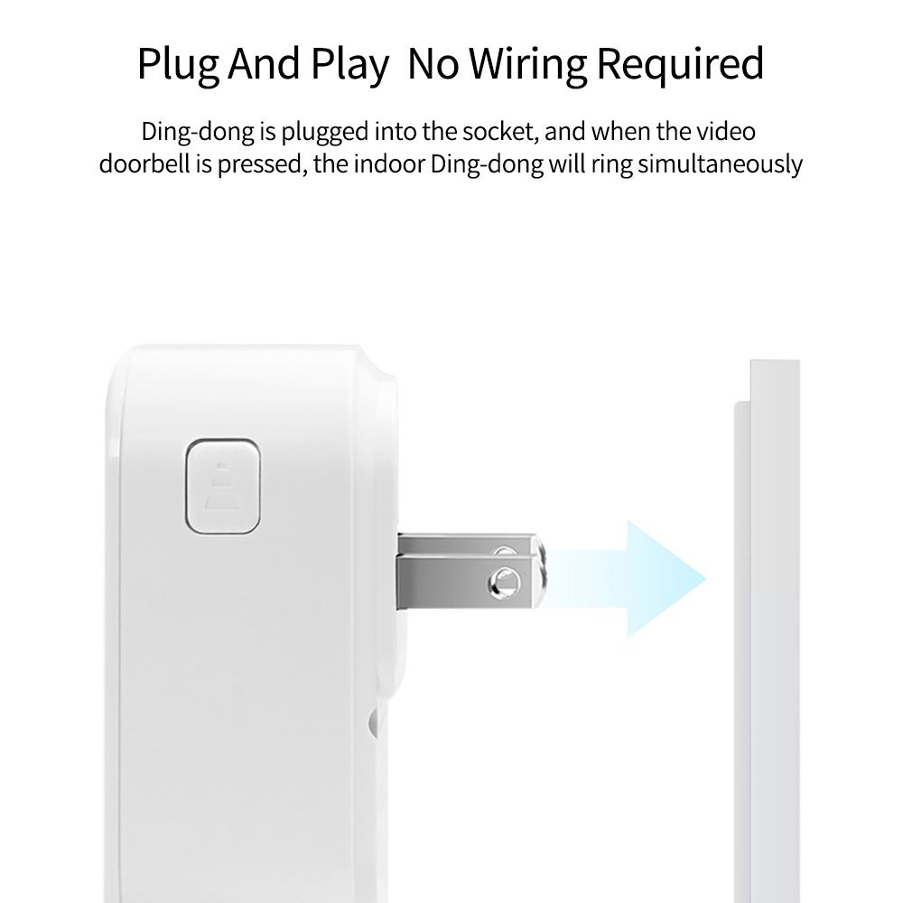 Fuers Wireless Doorbell Home Welcome Smart Door Bell 150M Long Wireless Distance 32 Songs Home Welcome Chimes Ringtone Colorful