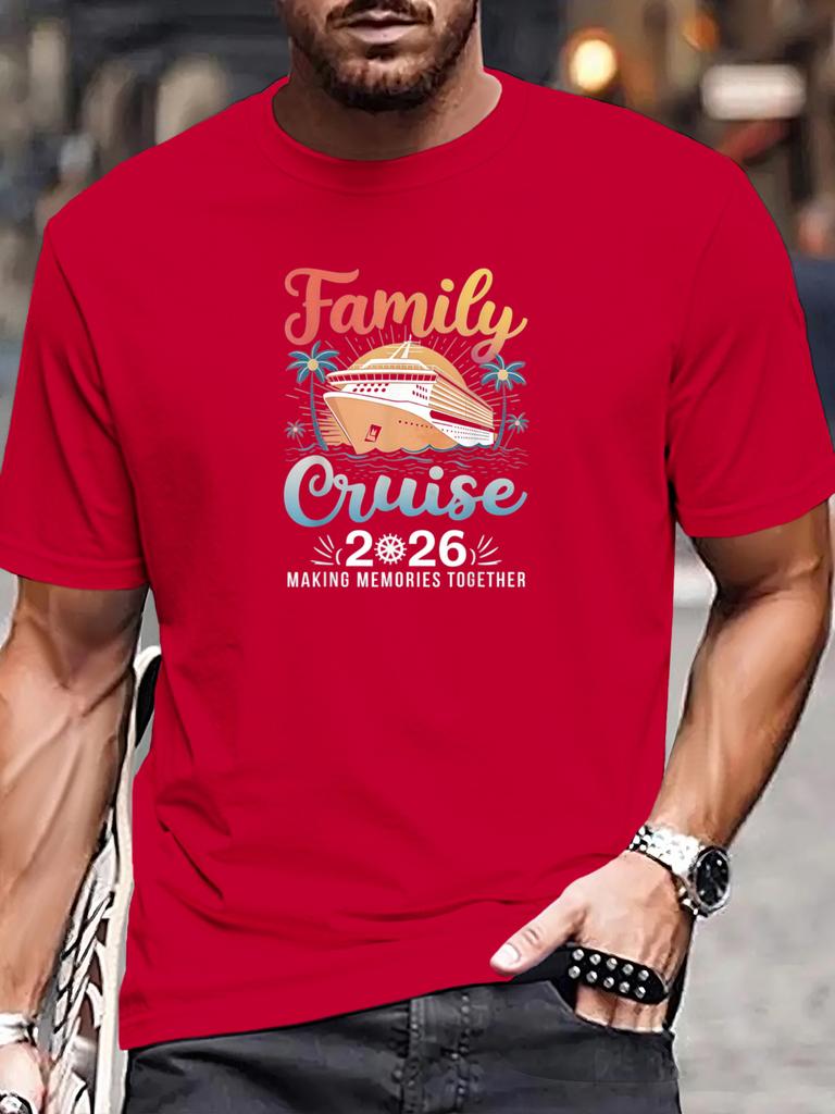 Retro Palm Trees Cruise Ship Beach Nautical Parties Vacation TShirt 100 Cotton ONeck Short Sleeve Summer Casual Unisexs Tshirt