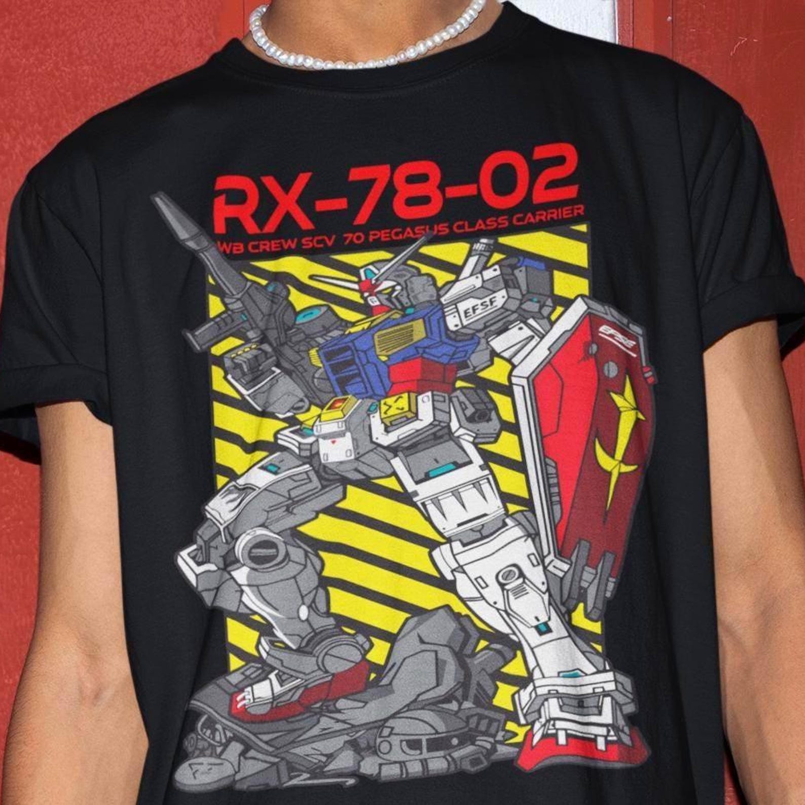 Gundam RX-78-02 Shirt -Vintage 90s Robot Anime Tee,Mobile Suit Gundam Tshirt M