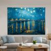 Nordic Style Oil Painting Background Cloth, INS Hanging Cloth, Bedroom, Dormitory, Guesthouse Decoration, Bedside Background Wall Cloth, Tapestry