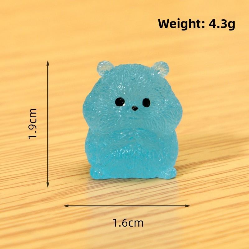 Micro Landscape Ornament Luminous Hamster For Modern Home Office Decoration