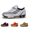 Youth Long Spike Soccer Shoes Size 31-39 TF Primary School Training Sneakers Soccer Shoes Lace Up Anti Slip Lightweight Sneaker