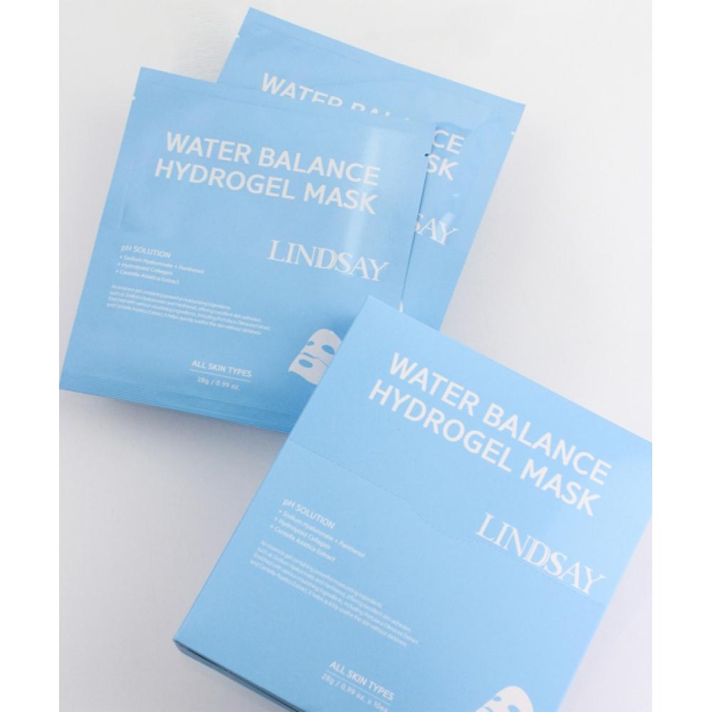 LINDSAY Collagen HydroGel Water Balance Moisture Face Gel Mask Pack 10 Pack