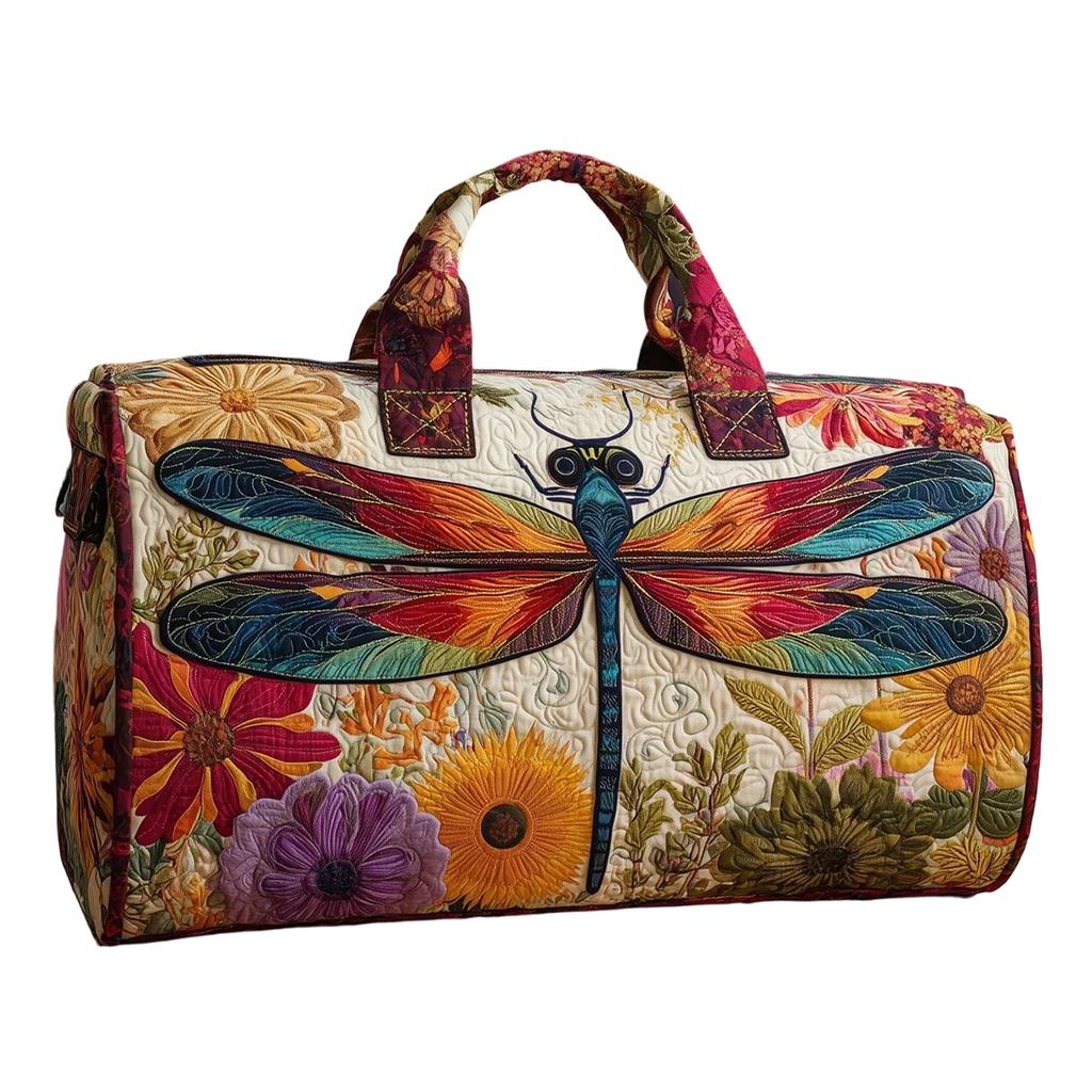 Borsa da Viaggio Trapuntata Imbottita Serie Floreale 3D Borsa Yoga da Donna alla Moda Stampata Borsa a Mano