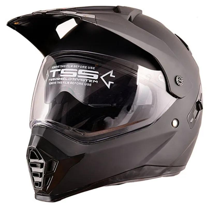 ECE Brands Men's Motocross Racing Helmet Full Face Off Road Motorbike Cross Helmet Dual Shield DOT168 for Motorcycle