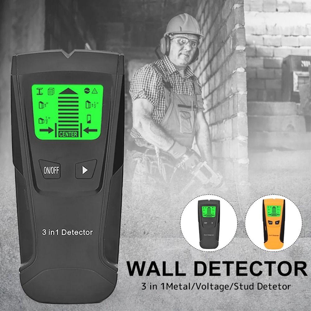 LCD Display AC Voltage Live Wire Detector 3 In 1 Wall Stud Finder Industrial