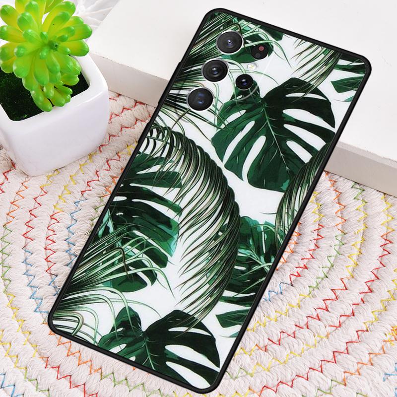 Monstera Flower Tropical Green Leaves Phone Case For Samsung Galaxy Note 10 Pro S26 S25 S24 S23 S22 S21 Plus Ultra Cover
