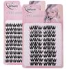 Jiefuxin DIY Lashes Fox Eye Manga False Eyelashes Large Capacity Tapered Thick Segmented Individual Cluster Lash Extensions