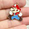 10Pcs Cute Super Mario Bros DIY Keychain Metal Handmade Alloy Anime Game Key Chain Keyring Gift for Fans