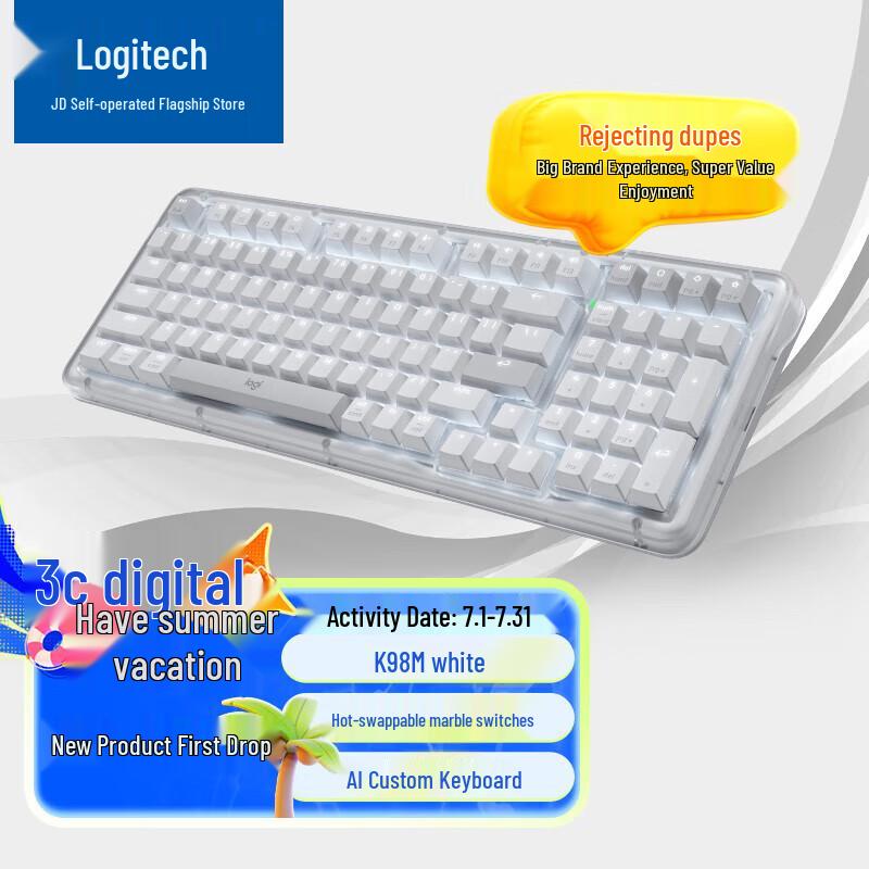 

Logitech ALTO KEYS K98M Amber Series AI Custom Wireless Mechanical Keyboard