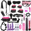 SacKnove  Soft Nylon Luxury 26pcs Alternative Set Implementos De Tied Gear Sex Toys Restraint Bondage Kit for Adult