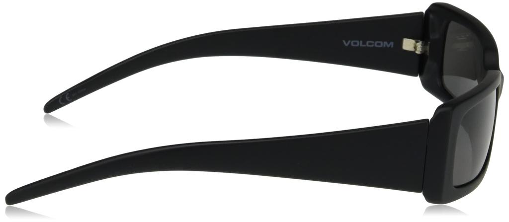 Unisex Sonnenbrille Stilvolle Brille Matt EA [Volcom] (Quadratischer Typ/Normales Objektiv) [VE00300101 / Magna] Schwarz/Grau