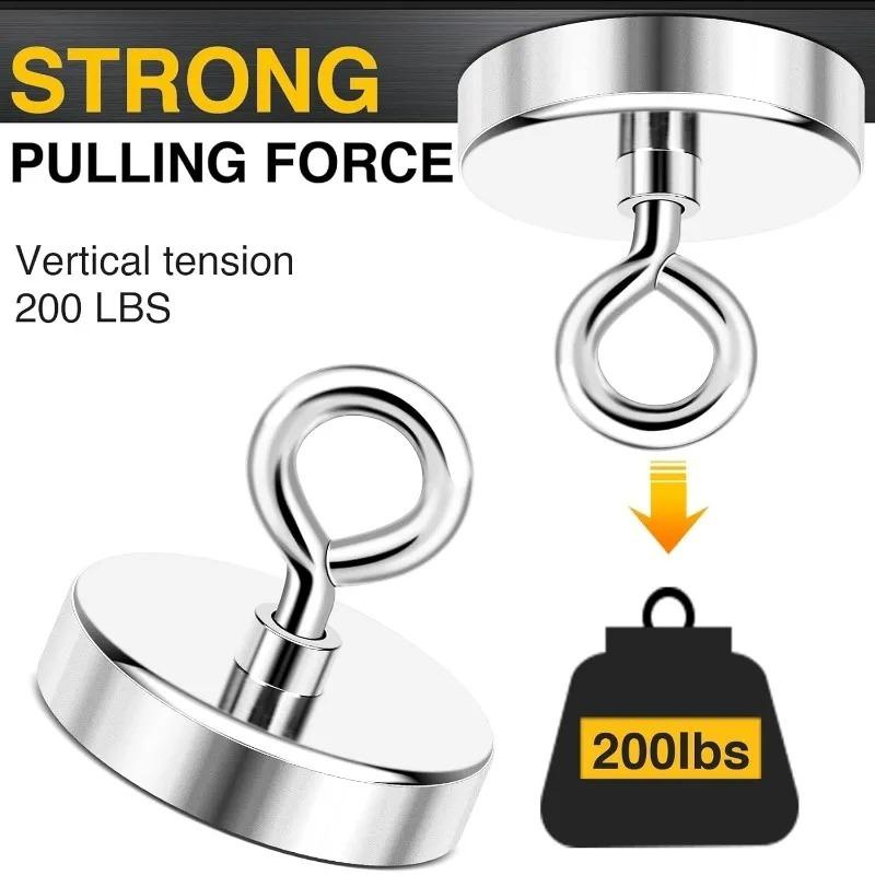 Magnetic Wall Hooks Heavy Duty No Drill Mount for Fishing Tools for Garage Workshop Home Organization Salvage Operations