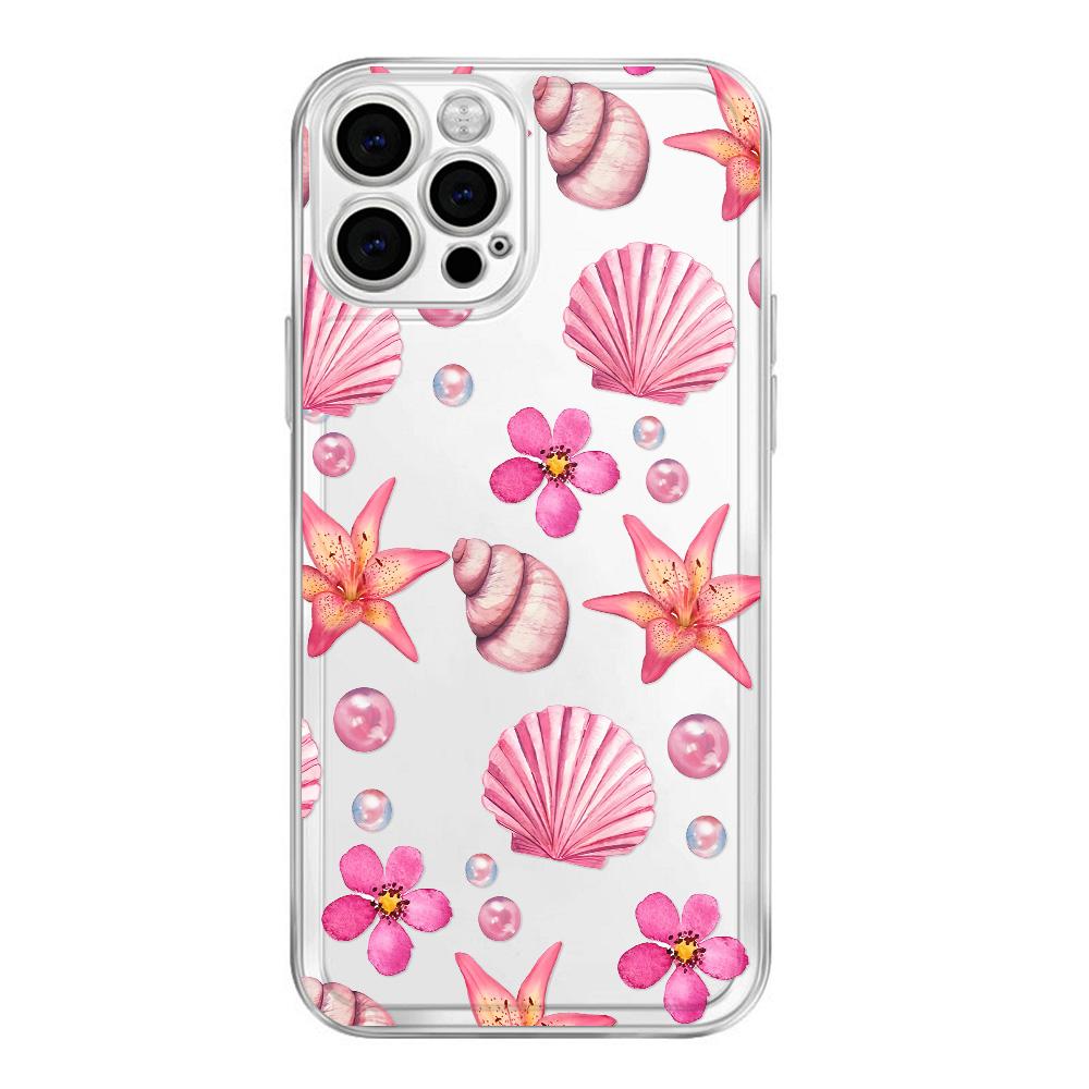

Transparent Turtle Lobster Coconut Print Case For iPhone 16E 16 15 14 13 12 11 Pro Max Mini XR X XS 7 8 15 Plus SE 2 Soft Covers For iPhone X or XS