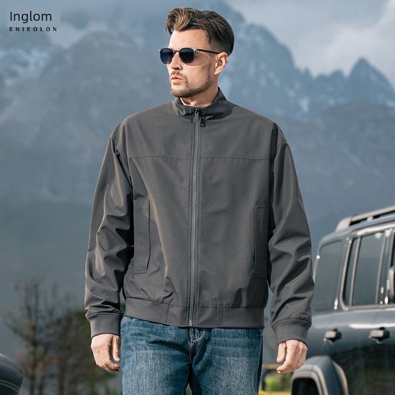 

Yingjuelun 2025 New Harrington Stand-Collar Jacket for Men, Autumn and Winter American Retro Casual Workwear Short Jacket Army Green M((Recommended 52.5-65kg))