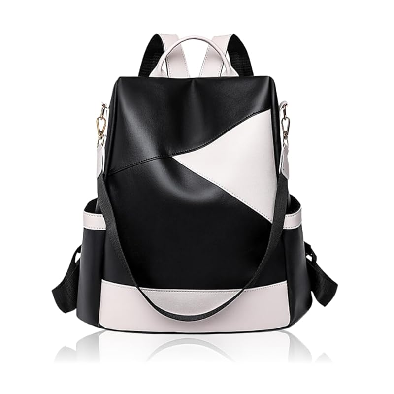 

[DESAFIANTE] backpack ladies waterproof Anti-theft lightweight Back zipper PU leather business bag commuting bag rucksack fashionable color casual