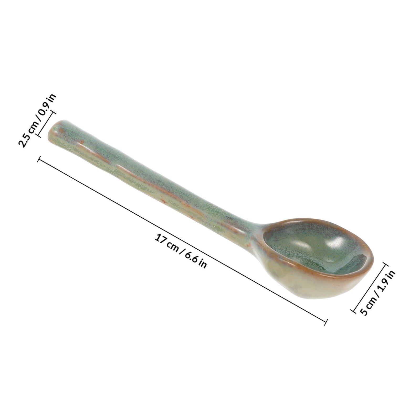 

Japanese Style Ceramic Soup Spoon Ergonomic Handle Polished Surface for Dessert Coffee Ice Cream Soup High Quality Kitchenware