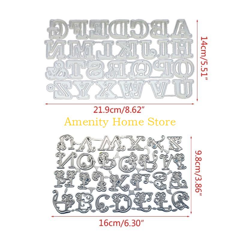 F26C Metal 26 Alphabets Cutting Die for DIY Photo Album Home Decorations