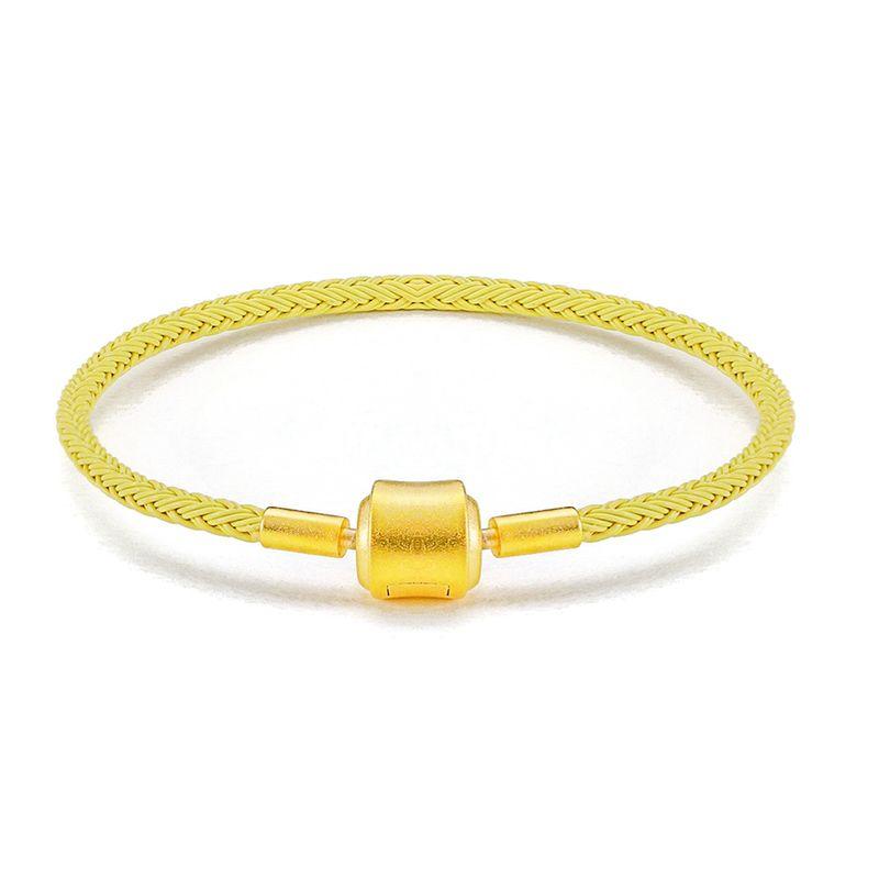 

Браслет из красной веревки с бусинами удачи, как по маслу, детский, золотой 2.5mm Golden Zhou Jia buckle mustard yellow 16cm