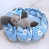 For Round Cat Bed Plush House Long Pet Bed For Cats Cushion For Dogs Mat Warm Home Washable Dog Sofa Soft Sleeping Pet Accessori