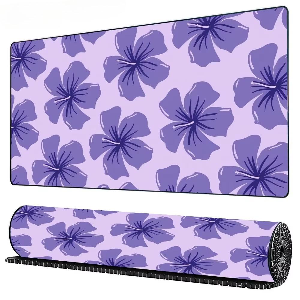 Purple Daisy Large Gaming Mouse Pad Cute Non-Slip Rubber Keyboard Pads Gamer Girls Aesthetic Office Desktop Decor Long Mousepad