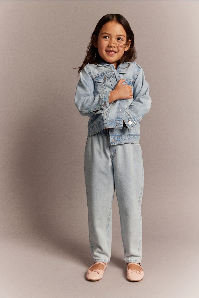 

Джинсы свободного кроя HM Светло-синий деним