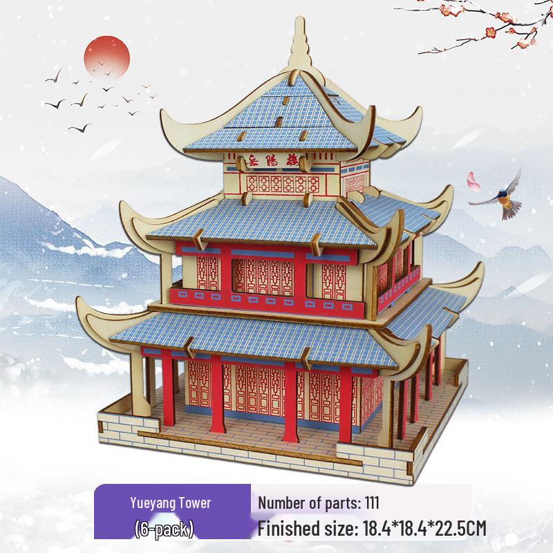 Chinese-Style 3D DIY Wooden Villa Model Kit