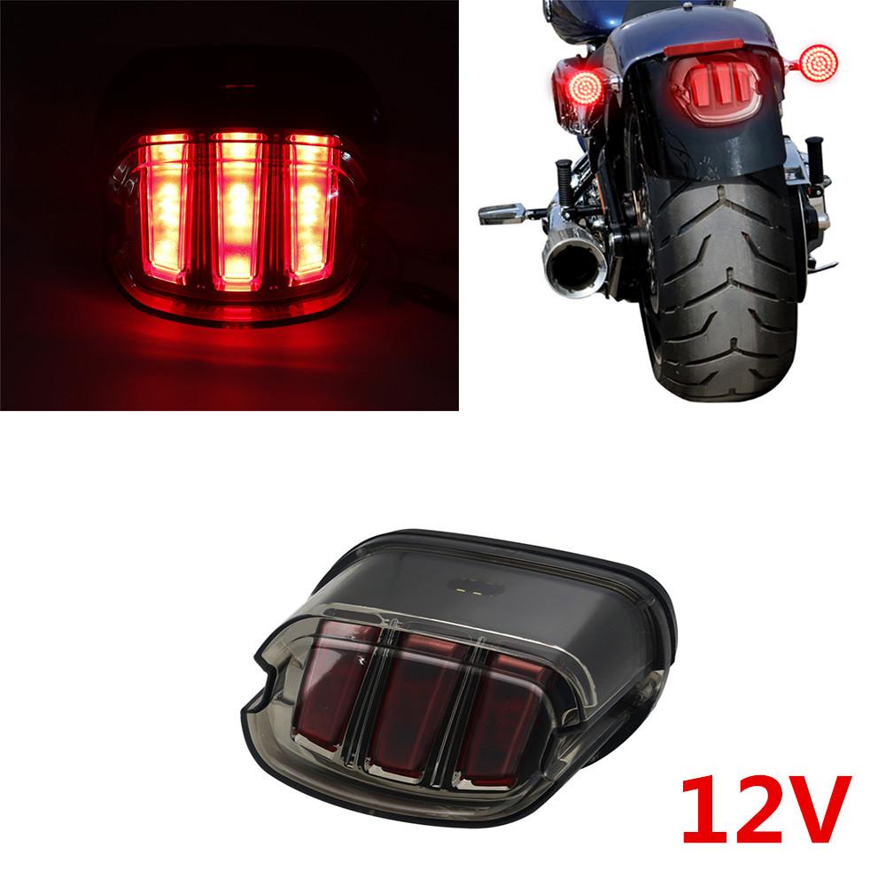 Motorcycle Eagle Claw LED Light Smoke Tail Light 12V License Plate Rear Lamp For Dyna Super Wide Glide Low Rider Fat Bob