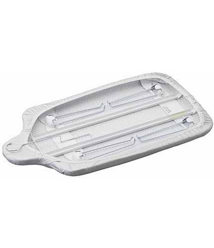 Yamazaki Lightweight Body-Shaped Ironing Board with Hooks, Aluminum, Approx. W69 X D37 X H20cm, Hangs In Closet, 7828