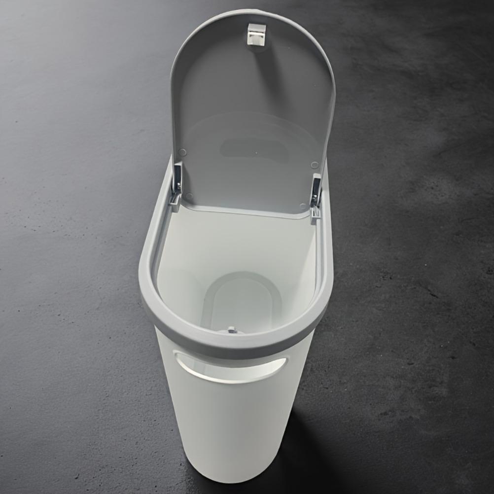 Minimalism Bathroom Trash Can 10L Large Capacity Crevice Wastebasket Bathroom Press-type Recycle Bin Bathroom Accessories