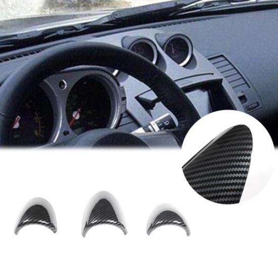 ABS Carbon Fiber Dashboard Panel Top Clock Trim For Nissan 350Z Z33 2003-2006