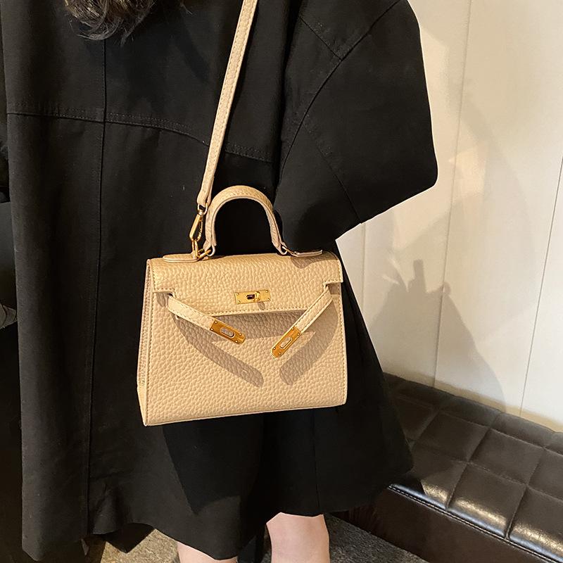 Neue hochwertige Tragetasche für Damen im Lychee-Muster, Größe Kaibaoli, tragbar, Schulter-Umhängetasche