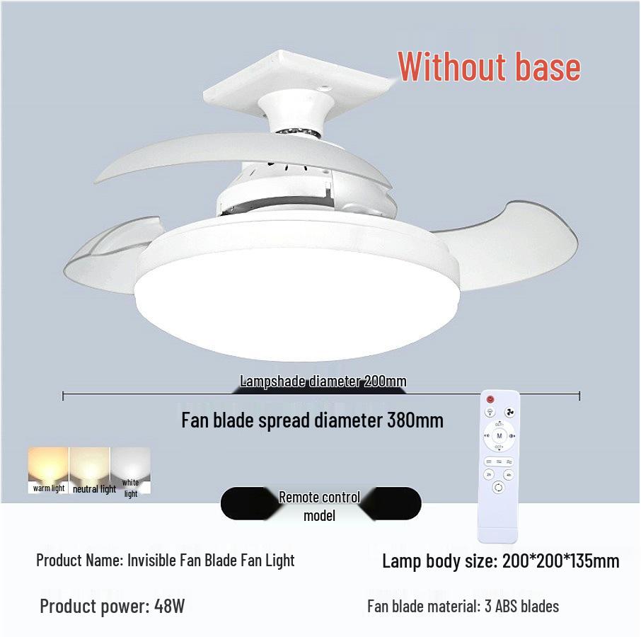 Kompletne LEDowe światło wentylatorowe z gwintem E27 do sypialni i restauracji